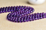 Faceted Amethyst Beads 6mm-10mm Round 128 Facets 13.5 Inch Strand