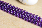 Faceted Amethyst Beads 6mm-10mm Round 128 Facets 13.5 Inch Strand
