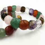 Faceted Tiger's Eye Labradorite Goldstone Bracelet