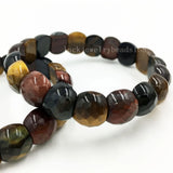 Faceted Tiger's Eye Labradorite Goldstone Bracelet
