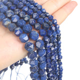 Faceted Lapis Lazuli Natural Stone Beads for Jewelry Making