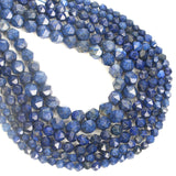 Faceted Lapis Lazuli Natural Stone Beads for Jewelry Making