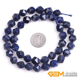 Faceted Lapiz Lazuli Stone Beads for DIY Jewelry Making