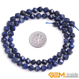 Faceted Lapiz Lazuli Stone Beads for DIY Jewelry Making