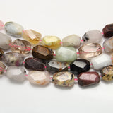 Faceted Mixed Natural Stones Loose Beads Pendants 12-16x20-28mm