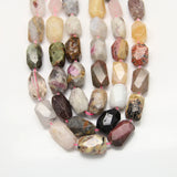 Faceted Mixed Natural Stones Loose Beads Pendants 12-16x20-28mm