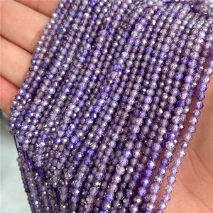 Faceted 2-3mm Zircon Quartz Amethyst Ruby Agate Seed Beads for Jewelry Making