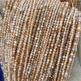 Faceted 2-3mm Zircon Quartz Amethyst Ruby Agate Seed Beads for Jewelry Making