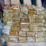Faceted Natural Citrine Quartz Beads Yellow Crystal Loose Spacers