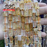 Faceted Natural Citrine Quartz Beads Yellow Crystal Loose Spacers