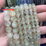 Faceted Prehnites Stone Beads Round Loose Spacer Beads 6 8 10mm
