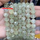 Faceted Prehnites Stone Beads Round Loose Spacer Beads 6 8 10mm