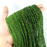Green Diopside Small Seed Beads 2/3/4/5MM Loose Round Beads