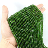 Green Diopside Small Seed Beads 2/3/4/5MM Loose Round Beads