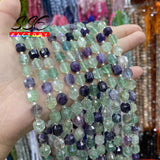 Green Purple Fluorite Stone Beads 8mm 15 Inches