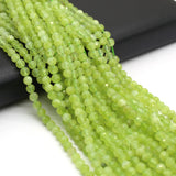 Natural Olivines Beads Round Shape Agates Loose Beaded 4mm