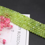 Natural Olivines Beads Round Shape Agates Loose Beaded 4mm