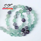Purple Green Fluorite Beads Round Loose Spacer Stone Beads 6 8 10mm