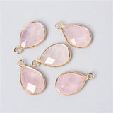 Drop Shape Natural Quartz Pendant for Jewelry Making