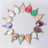 Drop Shape Natural Quartz Pendant for Jewelry Making