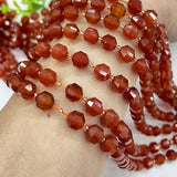 8mm Red Agate Beads Loose Stone Barrel Bead DIY Jewelry Making