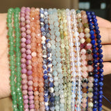 2/3/4mm Emeralds Agates Crystal Gems Loose Beads for Jewelry Making