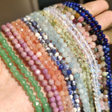 2/3/4mm Emeralds Agates Crystal Gems Loose Beads for Jewelry Making