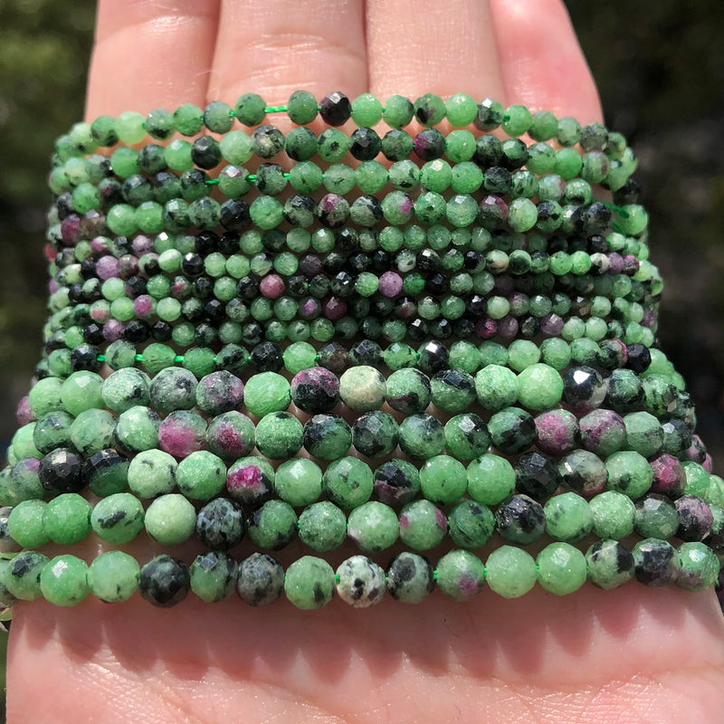 2/3/4mm Ruby Zoisite Beads for Jewelry Making 15inch
