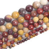 Faceted Mookaite Stone Beads Round 4-12MM