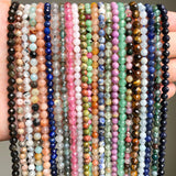 Faceted Opal Tourmaline Turquoises Waist Seed Beads 2mm 3mm