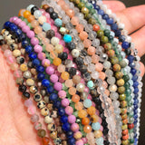 Faceted Opal Tourmaline Turquoises Waist Seed Beads 2mm 3mm