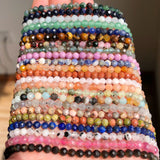 Faceted Opal Tourmaline Turquoises Waist Seed Beads 2mm 3mm
