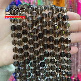 Smoky Quartz Crystal Faceted Stone Beads 8mm 15 inches