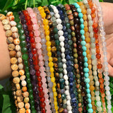 Natural Stone Beads Turquoises Agates Flat Round Loose Spacer Beads 6mm 7mm 15'