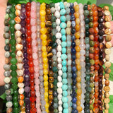 Natural Stone Beads Turquoises Agates Flat Round Loose Spacer Beads 6mm 7mm 15'