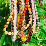 Natural Stone Beads Turquoises Agates Flat Round Loose Spacer Beads 6mm 7mm 15'