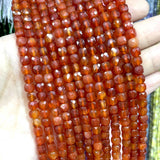Red Agates Cube Spacer Beads 5mm Jewelry Making Accessories