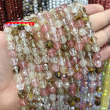Watermelon Tourmaline Crystal Beads Spacer Beads 6-10mm