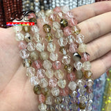 Watermelon Tourmaline Crystal Beads Spacer Beads 6-10mm