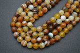 Natural Yellow Banded Agate Round Loose Beads 8mm 10mm 12mm