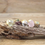 Faceted Nugget Crystal Pendants Necklace, Amethysts Quartz Citrines Charms