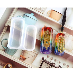 Faceted Orgonite Resin Pendant Mold Crystals Stones Orgone Silicone Resin Mold