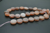 Peach Moonstone Sunstone Coin Beads 10mm 12mm 14mm