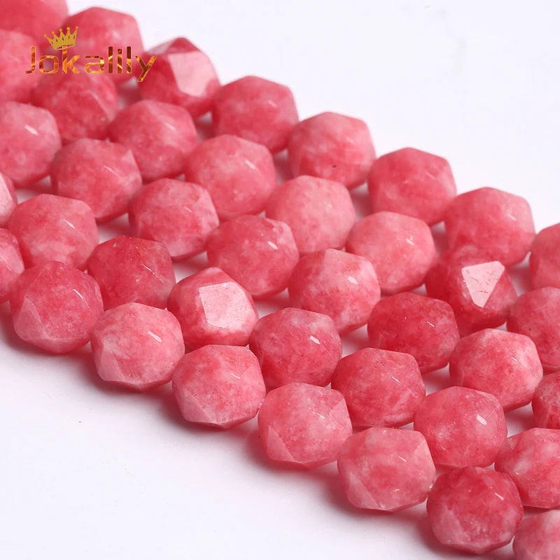 Pink Rhodonite Faceted Beads 6 8 10mm