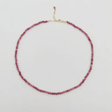 Faceted Pink Tourmaline Necklace 14K Filled Collier Femme Women BOHO
