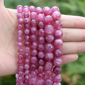 Faceted Pink Tourmaline Stone Beads for DIY Jewelry Making