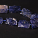 Faceted Rectangle Sodalite Nugget Loose Beads for Jewelry Making