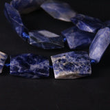 Faceted Rectangle Sodalite Nugget Loose Beads for Jewelry Making