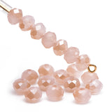 4x6mm Peach Faceted Rondelle Glass Beads - 95pcs