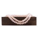 4x6mm Peach Faceted Rondelle Glass Beads - 95pcs